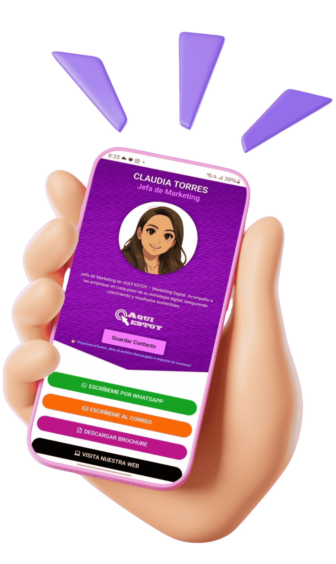 aqui estoy, tarjeta de presentancion virtual, tarjeta de negocios virtual, tarjeta de presentacion digital, tarjeta de negocios digital 2